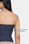 Zivame Non-Padded Short Slip Corset - Dark Wash — thumbnail 7